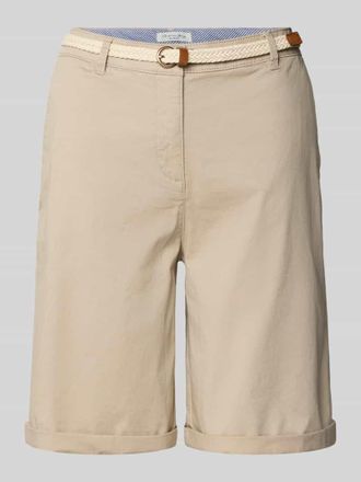 Christian Berg Chino-Bermudas mit G&uuml;rtel in Sand, Gr&ouml;&szlig;e 34