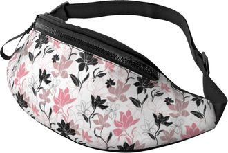 Generic Colorful Lilies Flowers Bum Bag Waist Bag Adjustable Fanny Packs For Women Travel Men 14X35Cm