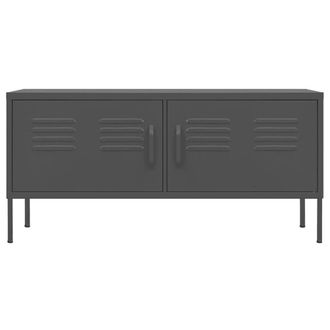 Berkfield Home TV Cabinet Anthracite 105x35x50 cm Steel in Dark Grey | Size: 105 x 35 x 50 cm