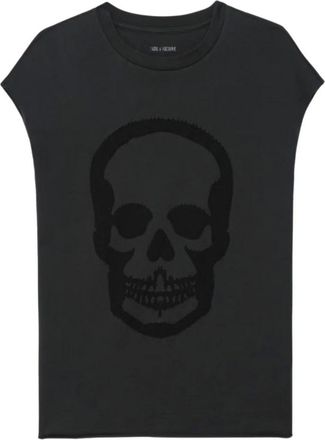 Zadig&Voltaire Tops, Dames, Grijs, S, Katoen, Cloe Tank Top