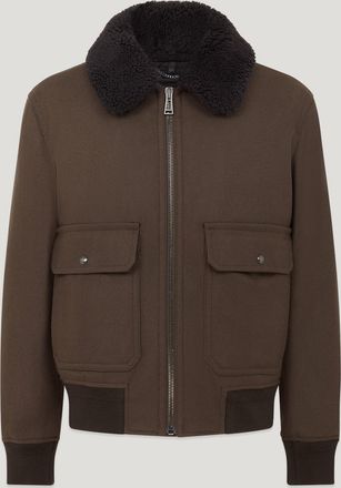 Belstaff Welder Jacket Mens Wool Major Brown Size 2XL