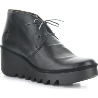 FLY London Brak Wedge Bootie in 003 Black Dublin at Nordstrom Rack, Size 10-10.5Us / 41Eu