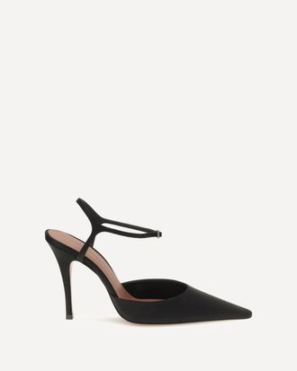 Amina Muaddi Carolyn satin Slingback Pumps Female 36.5