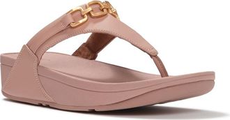 FitFlop Lulu Square-Chain TP Sandal in Clay Blush at Nordstrom, Size 7.5