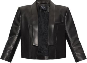 Balmain Leren Jas - Dames - Leren en Su&egrave;de Jassen - Zwart - L - Jassen