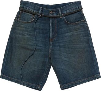 Acne Studios Shorts denim in cotone - Blu