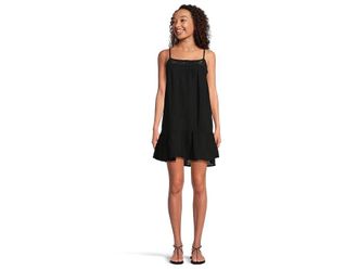 Michael Stars Emree Mini Dress Womens Dress Black : MD (US 6-8), Cotton
