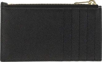 Saint Laurent Womens Leather Cardholder Nero Calf Bos Taurus Wallet