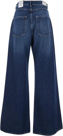 Icon Denim Los Angeles Womens Jeans Debby Blue Wide Leg Cotton