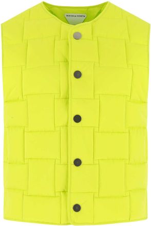 Bottega Veneta Zure Groene Nylon Gevoerde Vest