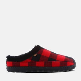 Lamofootwear Mens Julian Clog Ii Slipper In Red Plaid