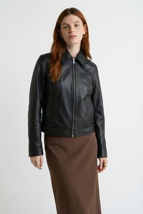 FURNIQ Chloe Leather Jacket in Black at Nordstrom, Size Xx-Large