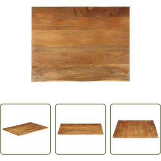 vidaXL Piano in legno - Piano Tavolo Bordi Vivi 100x80x2,5 cm Legno Massello di Mango