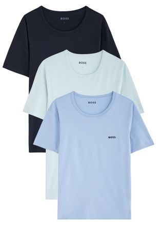 BOSS Boss Logo Cotton T-shirt - set of Three - Blue - S