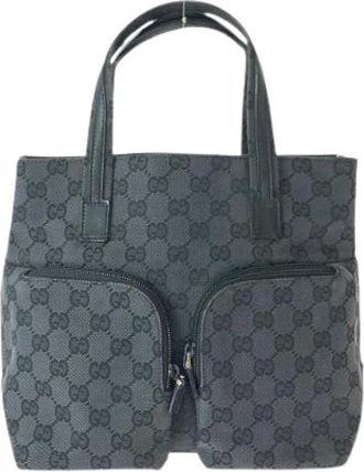 Gucci Pre-owned Handbags, female, Black, Size: ONE SIZE Pre-owned Leather totes