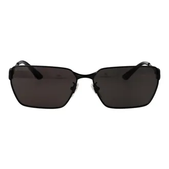 Balenciaga Sunglasses, unisex, Black, Size: 63 MM Rectangle-Frame Metal Sunglasses
