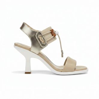 Nero Giardini Womens Bungee Leather Dress Sandals In Beige