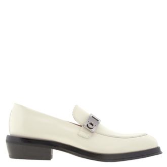 Ferragamo Gancini Ornament Leather Loafers, Size 9 E