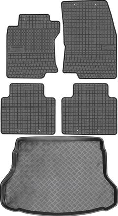 OEM Juego De Alfombrillas De Goma Para Coche Y Alfombrilla Para Maletero Para Nissan X-trail Iii T32 Suv (2014-2017)