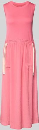 Marc Cain Maxikleid mit Kordelzug an der Taille in Pink, Gr&ouml;&szlig;e 34