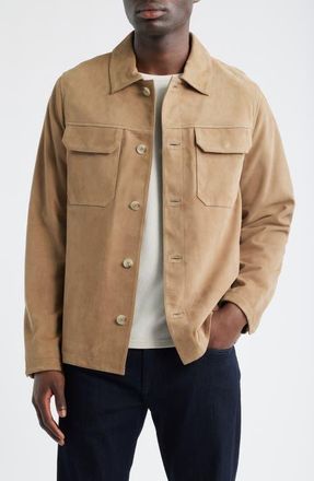 Nordstrom Suede Jacket in Tan Greige at Nordstrom, Size 4X-Large