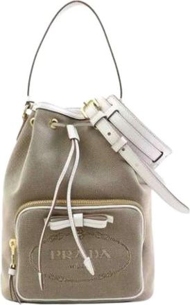 Prada Pre-owned Bolso Cubo Vintage - Pre-owned - Mujer - Beige - ONE SIZE