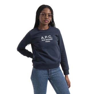 A.P.C. A.p.c., Hoodies & sweatvesten, Dames, Blauw, S, Katoen, Sweatshirt