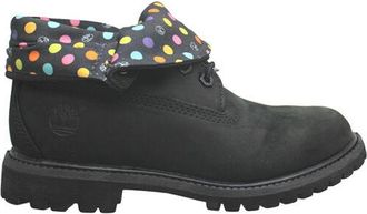 Timberland AF Authentic Roll Top Womens Boots Black Leather Lace Up 8137A B70C Nubuck - Size UK 5.5