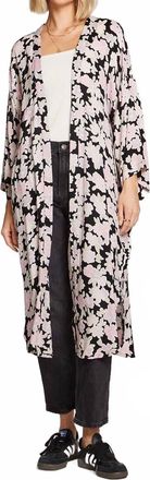 Saltwater Luxe Polly Kimono In Black Floral