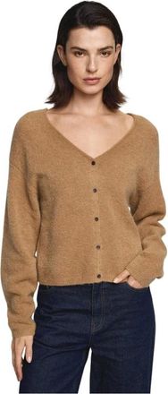 Moss Copenhagen Truien & Vesten, Dames, Beige, M/L, Wol, Omkeerbaar Beige Vest Milania Hope