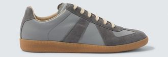 Maison Margiela Replica leather-trimmed suede sneakers