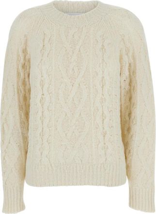 Isabel Marant Ysor Kabeltrui - Dames - Ronde hals truien - Wit - S - Wol - Truien & Vesten