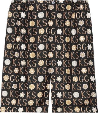 Gucci x Ken Scott knielange shorts - Zwart