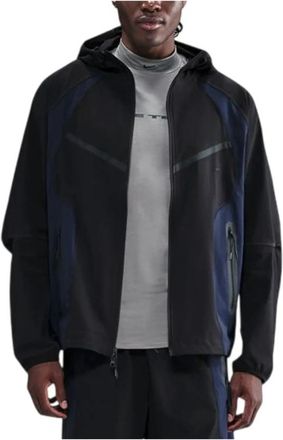 Nike Tech Dri-FIT Woven Color-Block Windrunner Loose Jacket - Heren - Windbreakers - Zwart - M - Polyester - Fitness
