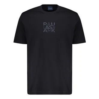 Paul & Shark Black Cotton T-shirt- Versatile Style - male - Paul & Shark - T-Shirts - Blue - 2XL - Tops