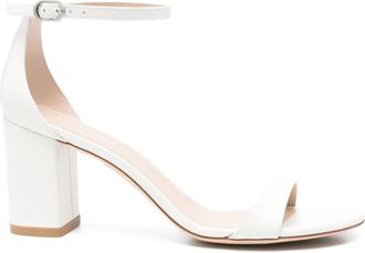 Stuart Weitzman 70 mm Nearlynude sandalen met enkelbandje - Wit