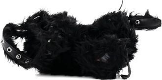 Balenciaga Le Cagole Giant Studs Faux Fur XS shoulder bag - Zwart