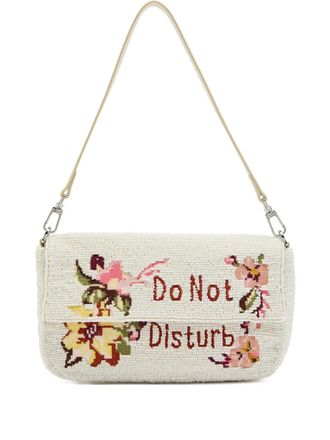 Staud Timmy beaded shoulder bag - Bianco
