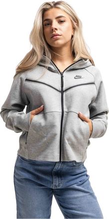 Nike Tech Fleece Windrunner - Dames - Sportshirts - Grijs - XL - Katoen - Fitness
