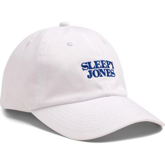 Sleepy Jones Logo Baseball Hat in White at Nordstrom