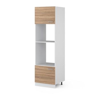 Vicco Mueble Despensa Universal R-line, Sonoma, 60 Cm Con Estantes Abiertos Y Puertas, Vicco