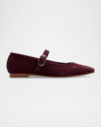 Marc Fisher Garissa Suede Mary Jane Ballet Flats