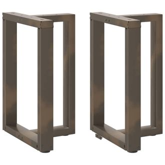 Berkfield Home Dining Table Legs T-Shaped&not;2 pcs Natural Steel 60x35x(72-73) cm Steel in Black