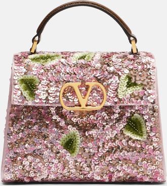 Valentino Garavani VSling Mini sequined top-handle bag