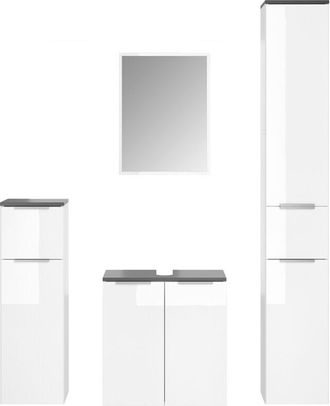 Vicco Conjunto De Muebles De Ba&ntilde;o Otis, Blanco, 4 Piezas