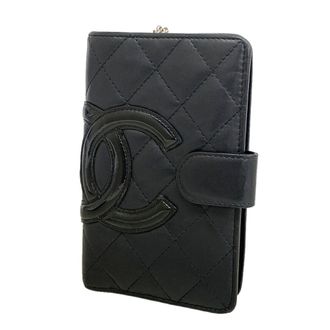 Chanel Black Leather Wallet (Bi-Fold) (Pre-Owned)