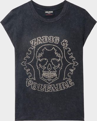 Zadig&Voltaire Cloe Skull Strass Tank Top