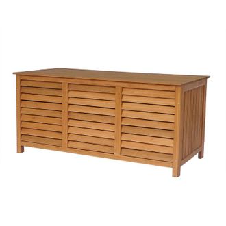 Habitat et Jardin Cassapanca da giardino in legno Macao - 130 x 64 x 60 cm - Marrone