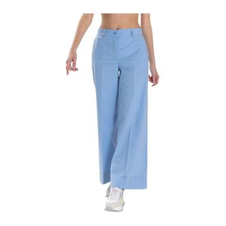 P.A.R.O.S.H. High-waist Wide Trousers - female - P.A.R.O.S.H. - Wide Trousers - Blue - M - Trousers