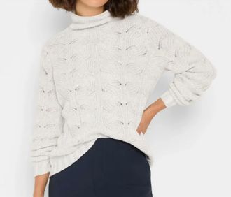 Nic+Zoe Cable Sparkle Sweater In Reflection